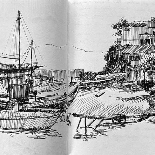Paul Joseph-Crank - Sketchbook - Ormos, Samos