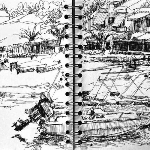 Paul Joseph-Crank - Sketchbook - Sivota Harbour