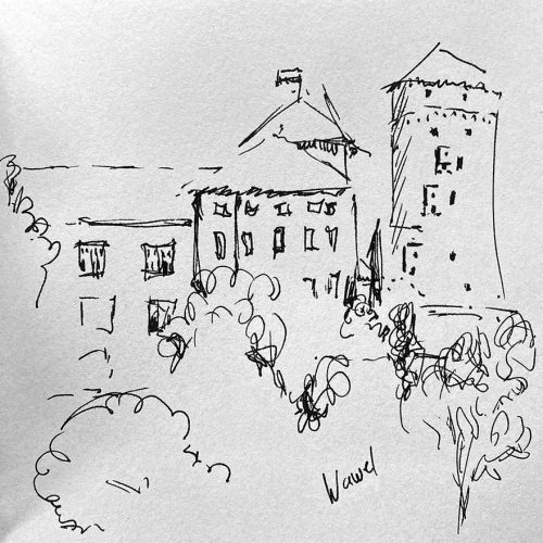 Paul Joseph-Crank - Sketchbook - Wawel Castle, Krakow